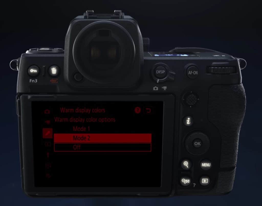 Retroiluminación de los botones de la Nikon Z8.